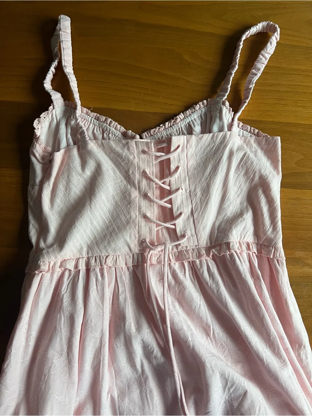 Commense Pale Pink Ruffled Sundress - Picture 2 of 3